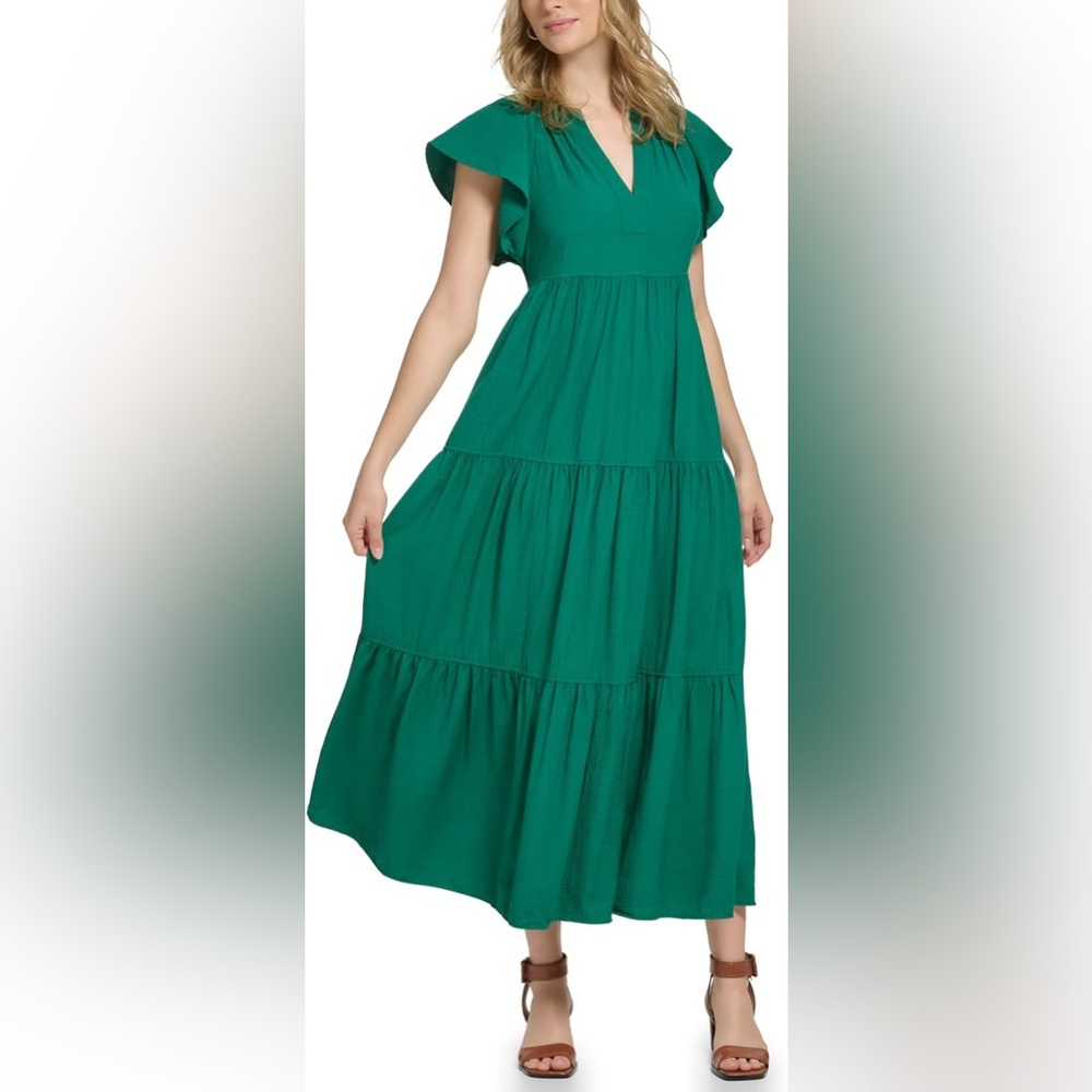 Calvin Klein Women’s Gauze Tiered A-Line Dress - US 10